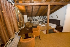 Attic with Fireplace